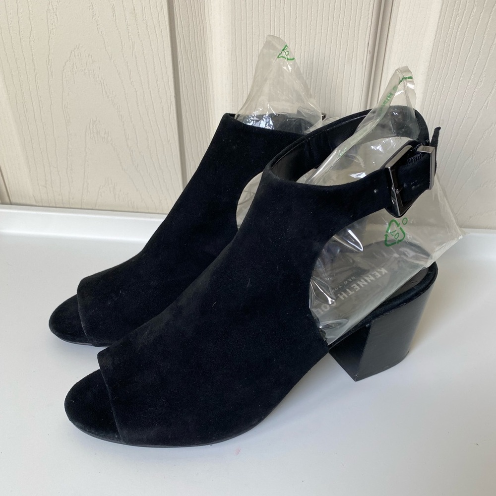 Kenneth Cole leather bootie heels.